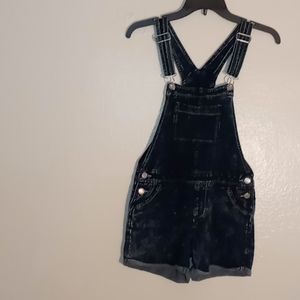Denim shorts overalls
